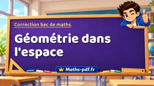 Correction du bac de maths : Géométrie dans l’espace, exercices des sujets officiels