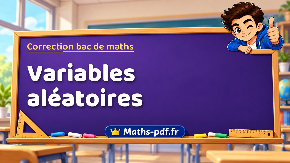 Correction du bac de maths : Variables aléatoires, exercices des sujets officiels