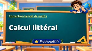 Correction du brevet de maths : Calcul littéral, exercices des sujets officiels