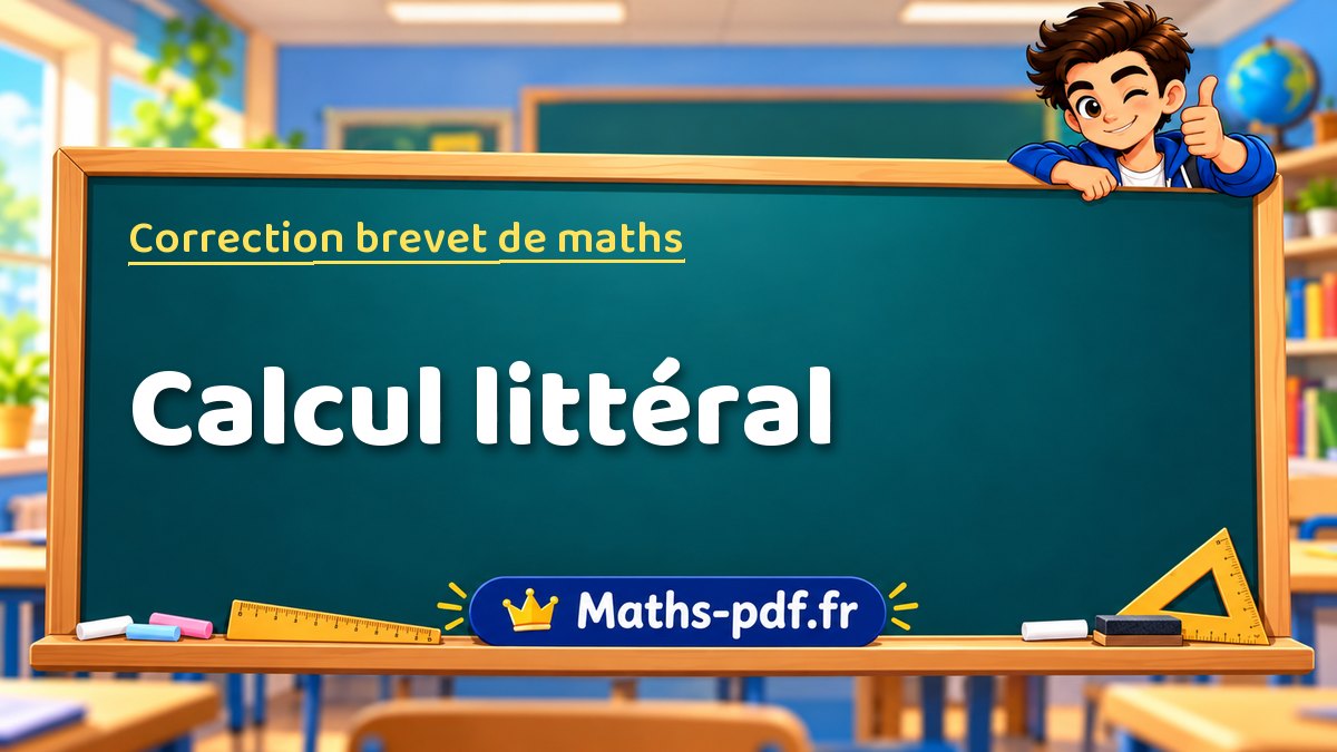 Correction du brevet de maths : Calcul littéral, exercices des sujets officiels
