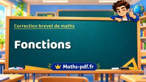 Correction du brevet de maths : Fonctions, exercices des sujets officiels