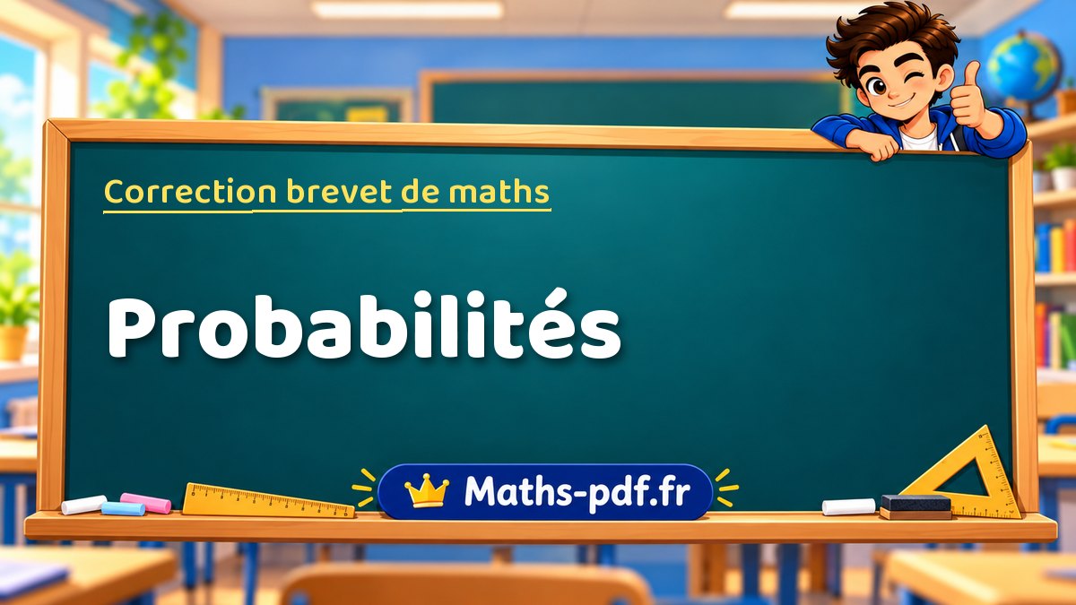 Correction du brevet de maths : Probabilités, exercices des sujets officiels