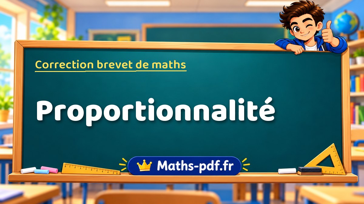 Correction du brevet de maths : Proportionnalité, exercices des sujets officiels