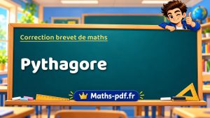 Correction du brevet de maths : Pythagore, exercices des sujets officiels