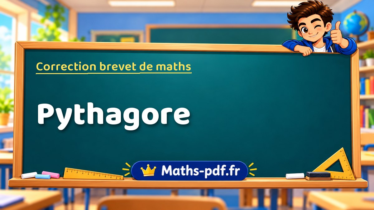 Correction du brevet de maths : Pythagore, exercices des sujets officiels