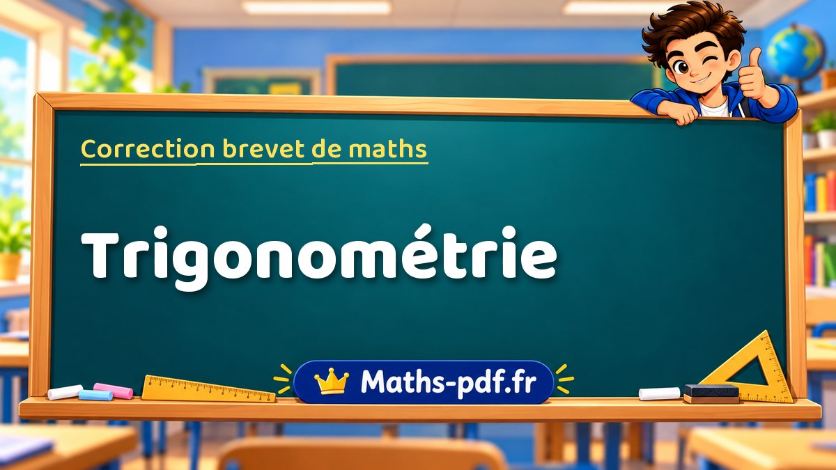 Correction du brevet de maths : Trigonométrie, exercices des sujets officiels