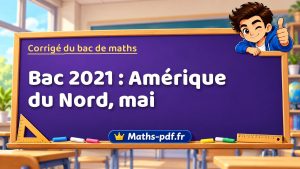Corrigé du bac de maths 2021 : Amérique du Nord, mai