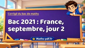 Corrigé du bac de maths 2021 : France, septembre, jour 2