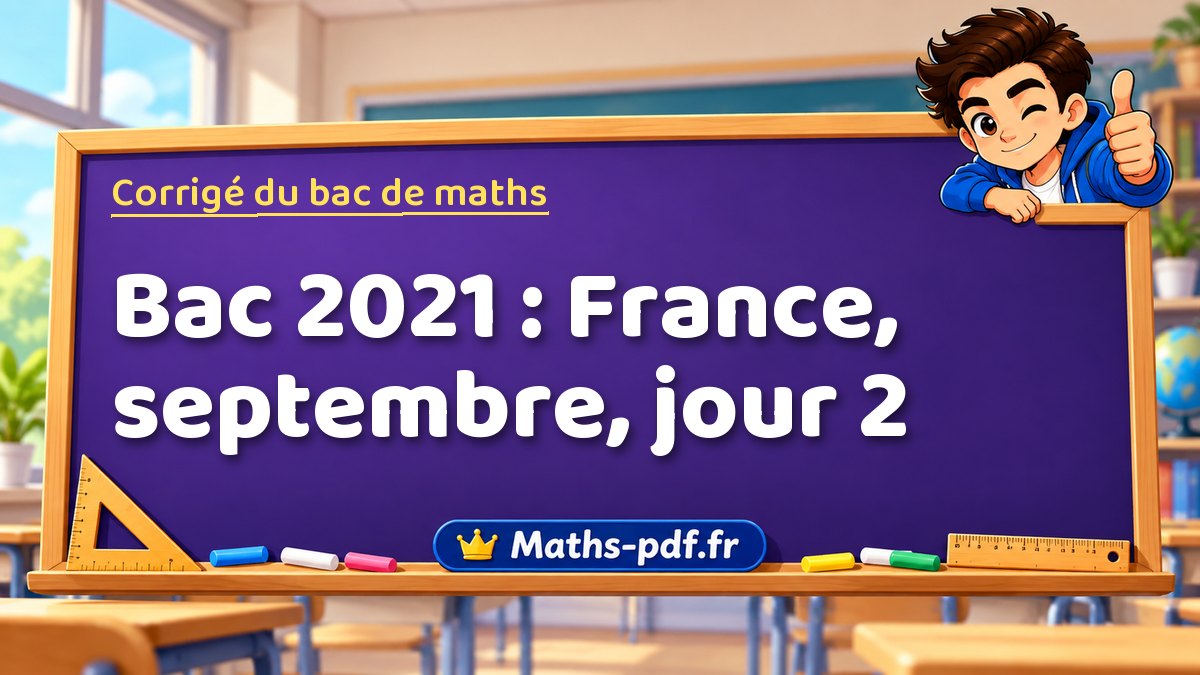 Corrigé de maths – Bac 2021 : France, septembre, jour 2 – Maths-pdf.fr