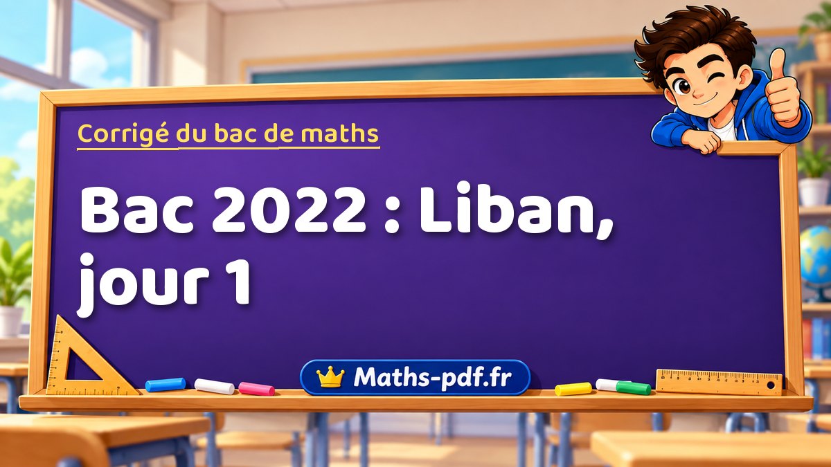 Corrigé de maths – Bac 2022 : Liban, jour 1 – Maths-pdf.fr