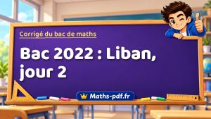 Corrigé du bac de maths 2022 : Liban, jour 2