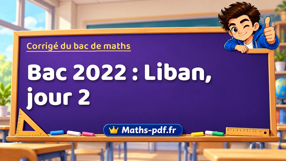 Corrigé de maths – Bac 2022 : Liban, jour 2 – Maths-pdf.fr