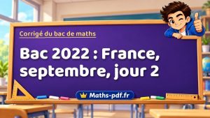 Corrigé du bac de maths 2022 : France, septembre, jour 2