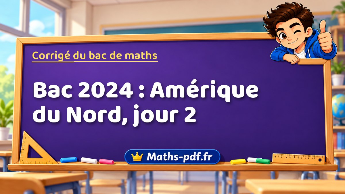 Corrigé de maths – Bac 2024 : Amérique du Nord, jour 2 – Maths-pdf.fr