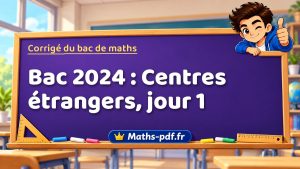 Corrigé du bac de maths 2024 : Centres étrangers, jour 1