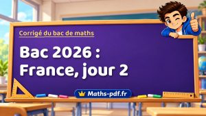 Corrigé du bac de maths 2026 : France, jour 2