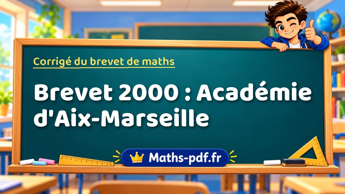 Corrigé de maths – Brevet 2000 : Académie d'Aix-Marseille – Maths-pdf.fr