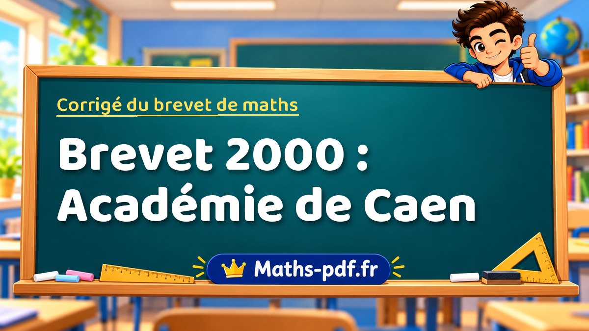 Corrigé de maths – Brevet 2000 : Académie de Caen – Maths-pdf.fr