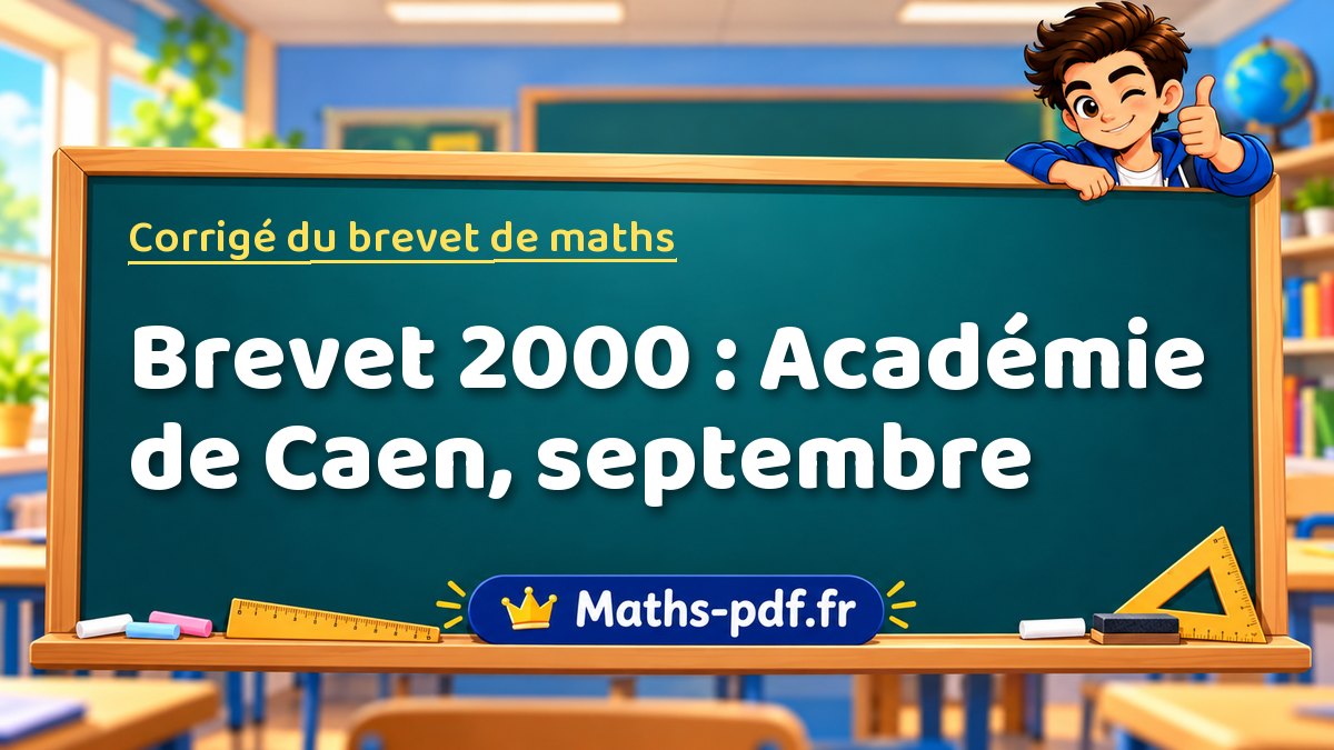 Corrigé de maths – Brevet 2000 : Académie de Caen, septembre – Maths-pdf.fr