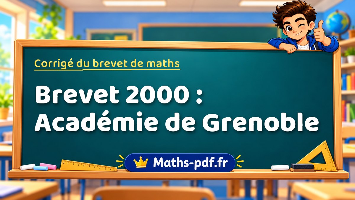 Corrigé de maths – Brevet 2000 : Académie de Grenoble – Maths-pdf.fr
