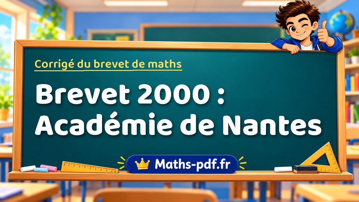 Corrigé de maths – Brevet 2000 : Académie de Nantes – Maths-pdf.fr
