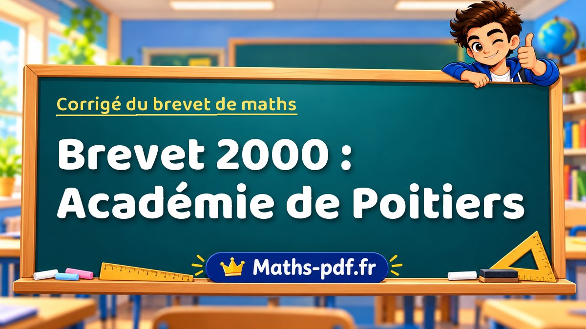 Corrigé de maths – Brevet 2000 : Académie de Poitiers – Maths-pdf.fr