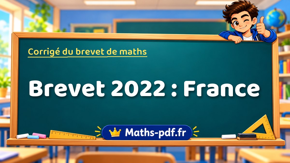 Corrigé de maths – Brevet 2022 : France – Maths-pdf.fr