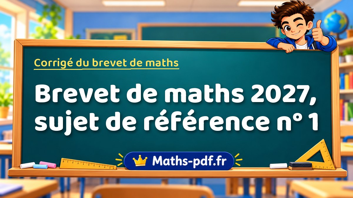 Corrigé de maths – Brevet de maths 2027, sujet de référence n° 1 – Maths-pdf.fr