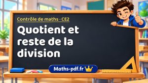 Quotient et reste de la division