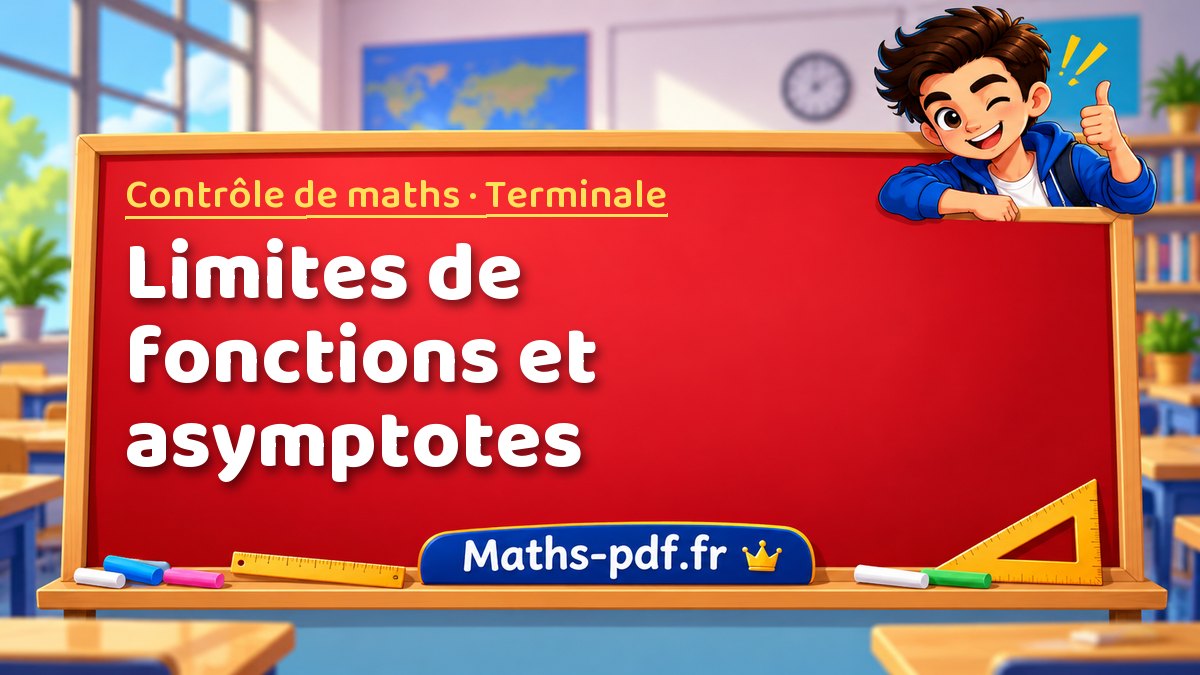 Limites de fonctions et asymptotes – Contrôle de maths niveau Terminale sur Maths-pdf.fr
