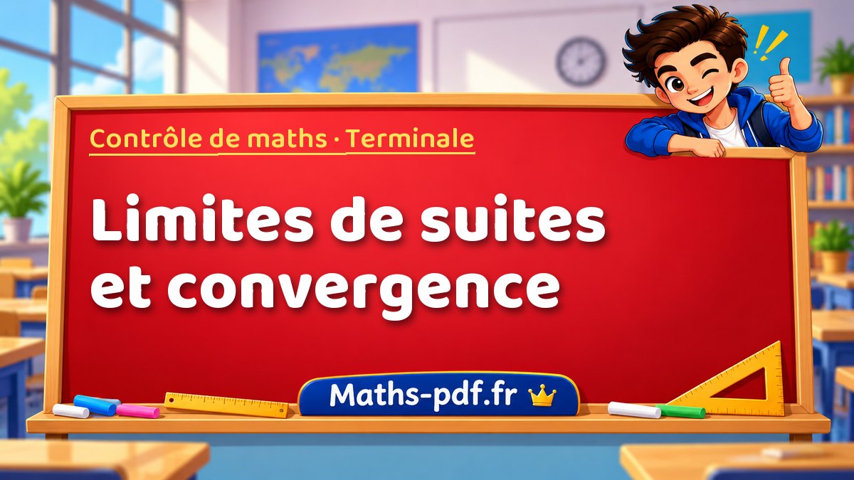 Limites de suites et convergence – Contrôle de maths niveau Terminale sur Maths-pdf.fr