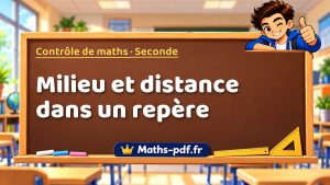 Milieu et distance dans un repère
