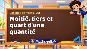 Moitié, tiers et quart d’une quantité