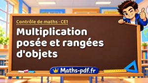 Multiplication posée et rangées d’objets