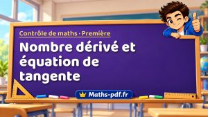 Nombre dérivé et équation de tangente