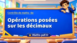 Opérations posées sur les décimaux