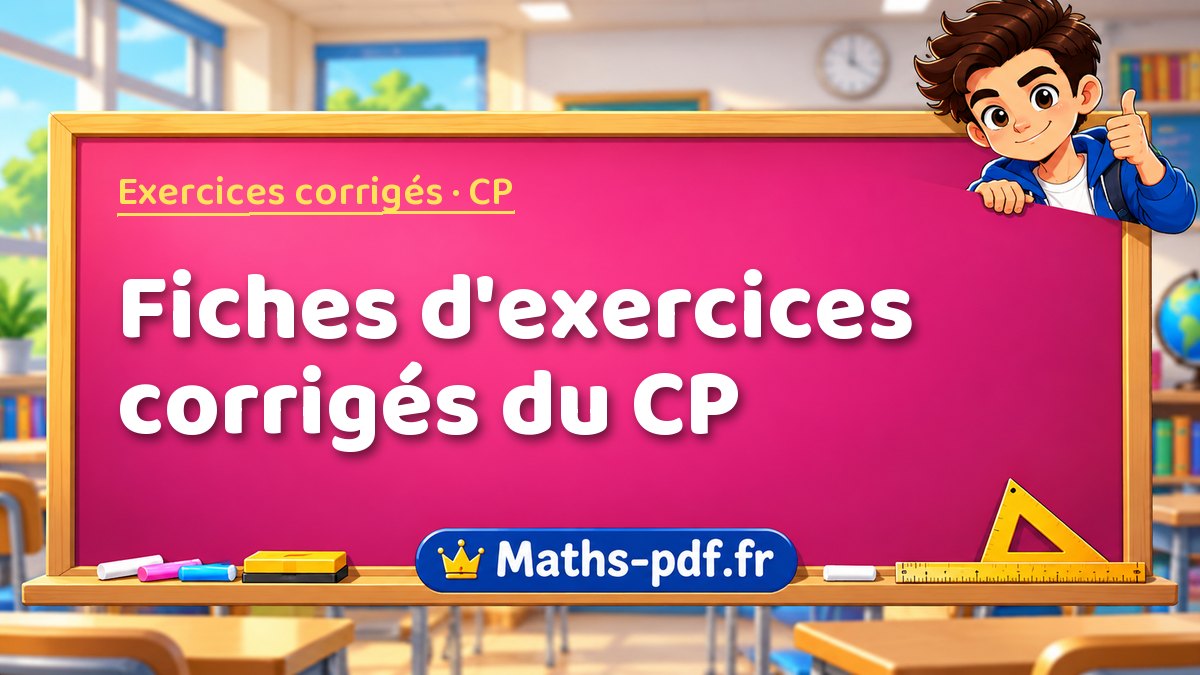 Fiches d'exercices corrigés du CP : exercices de maths en CP corrigés à imprimer en PDF
