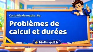 Problèmes de calcul et durées