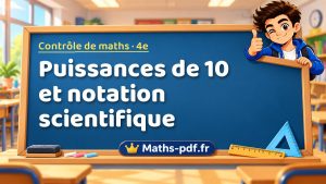 Puissances de 10 et notation scientifique