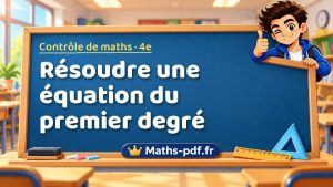 Résoudre une équation du premier degré