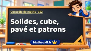 Solides, cube, pavé et patrons