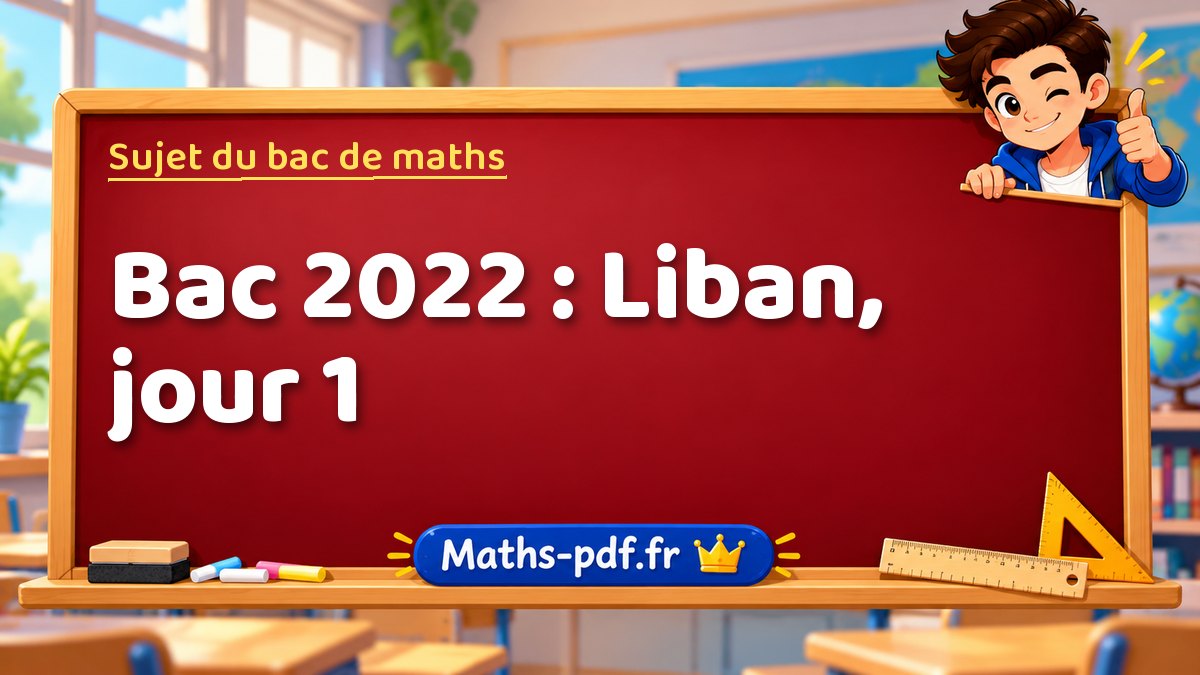 Sujet de maths – Bac 2022 : Liban, jour 1 – Maths-pdf.fr