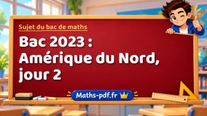 Sujet du bac de maths 2023 : Amérique du Nord, jour 2