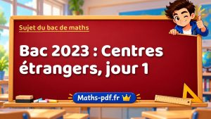 Sujet du bac de maths 2023 : Centres étrangers, jour 1