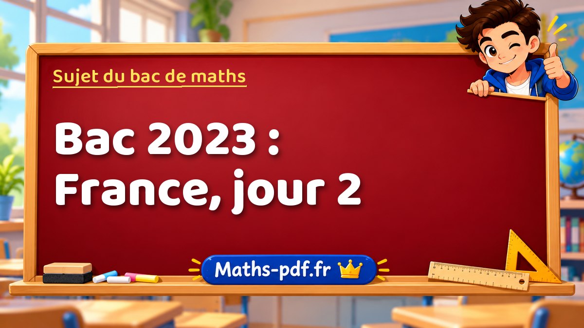 Sujet de maths – Bac 2023 : France, jour 2 – Maths-pdf.fr