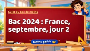 Sujet du bac de maths 2024 : France, septembre, jour 2