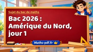 Sujet du bac de maths 2026 : Amérique du Nord, jour 1