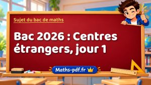 Sujet du bac de maths 2026 : Centres étrangers, jour 1