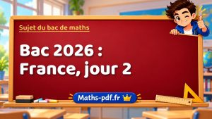 Sujet du bac de maths 2026 : France, jour 2