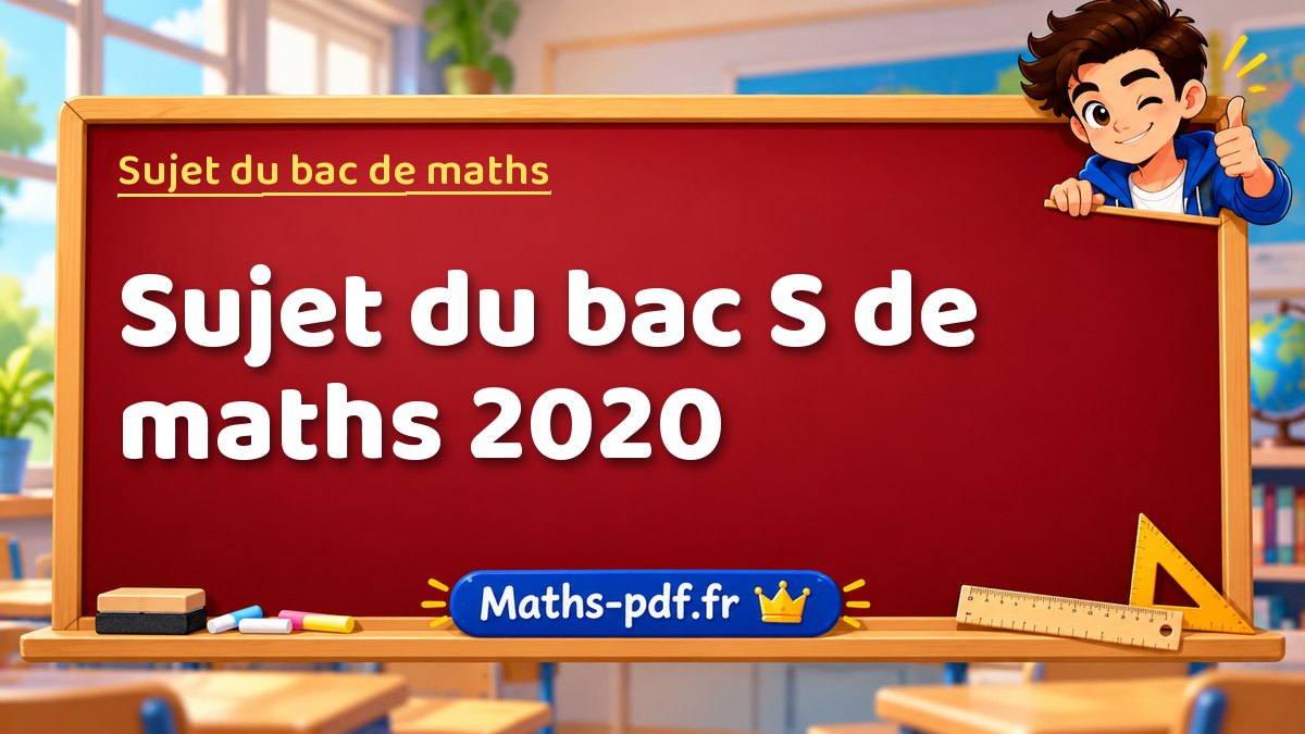 Sujet de maths – Sujet du bac S de maths 2020 – Maths-pdf.fr